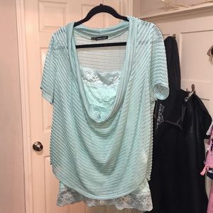 Aqua mesh top and cami - Maurices